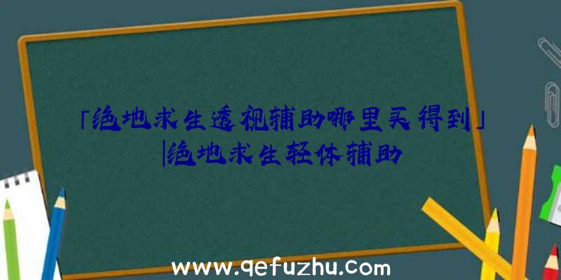 「绝地求生透视辅助哪里买得到」|绝地求生轻体辅助